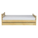 Drewmax Drewmax Vyvýšená borovicová postel LK144 90 x 200 cm s úložným prostorem + výklopný lame
