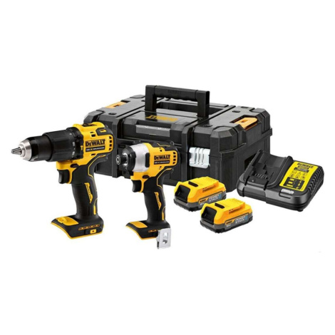 DeWALT Nářadí - 18V AKU sada vrtacího šroubováku a rázového utahováku, 2x aku 1,7 Ah Powerstack,