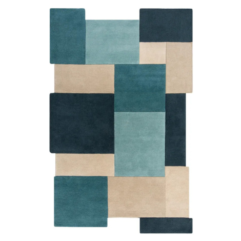 Kusový koberec Abstract Collage Teal Flair Rugs