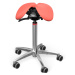 Sedlová židle Salli SwingFit Barva čalounění: Kůže - korálová #05145, Konstrukce: chromová + sta