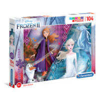 Clementoni - Puzzle Supercolor Glitter 104 Frozen 2