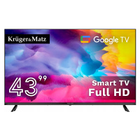 43 Fhd Google Tv Kruger&Matz DVB-T2/T/C H.265 Hevc