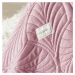 Růžový velurový přehoz na postel Feel 170 x 210 cm
