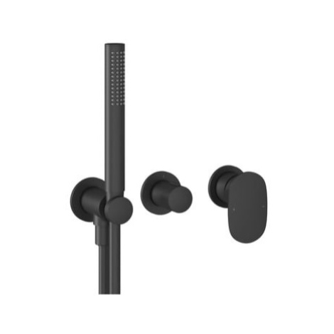 Ravak Spring sprchová a vanová baterie včetně podomítkového tělesa černá X070553