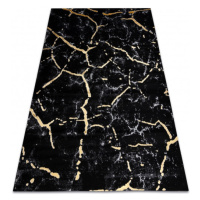 Kusový koberec Gloss 410A 86 3D mramor black/gold 240x330 cm