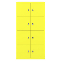 BISLEY LateralFile™ Lodge, s 8 uzamykatelnými boxy, výška vždy 375 mm, zinková žlutá