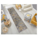 Flair Rugs koberce Běhoun Cocktail Wonderlust Grey/Ochre - 80x300 cm