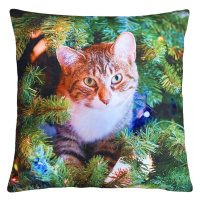 Vánoční polštář XMAS CAT II. 40x40 cm Mybesthome Varianta: Povlak na polštář s antialergickou pr