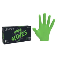 L3VEL3 Nitrile Gloves Lime L 100 ks