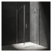 OMNIRES MANHATTAN obdélníkový sprchový kout s křídlovými dveřmi, 90 x 80 cm chrom / transparent 