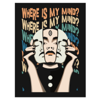 Ilustrace Where Is My Mind Pixies, Retrodrome, 30 × 40 cm