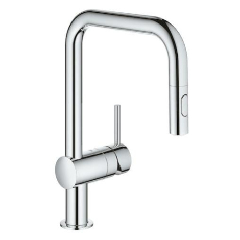 Dřezová baterie Grohe Minta s vytahovací sprškou chrom 32322002