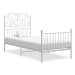 Shumee Rám postele - bílý, kov, 90 × 200 cm