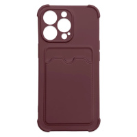 Card Armor Case pouzdro pro iPhone 13 mini card wallet silicone armor case Air Bag raspberry