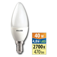LED žárovka E14 McLED 4,8W (40W) teplá bílá (2700K) svíčka ML-323.027.87.0