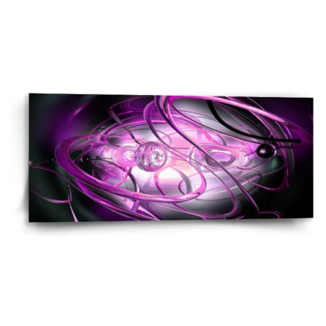 Obraz Fialová abstrakce - 110x50 cm