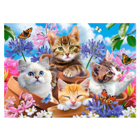 CASTORLAND Puzzle 120 ks Koťata s květinami