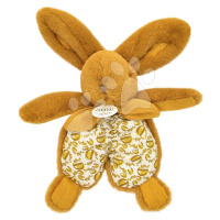 Plyšový zajíček na mazlení Bunny Comforter Ocher Doudou et Compagnie v dárkovém balení žlutý 18 