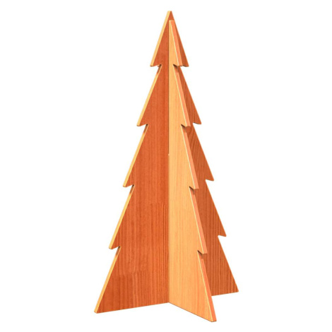 vidaXL Dřevěný vánoční stromek na ozdoby voskově hnědý 80 cm borovice