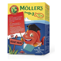 Mollers Omega 3 želé Rybičky 45ks Malinová Příchuť