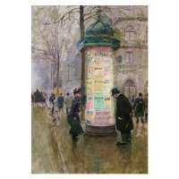 Jean Beraud - Obrazová reprodukce The Colonne Morris, c.1885, (26.7 x 40 cm)