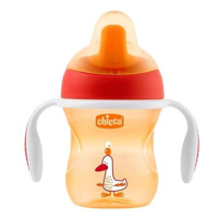 CHICCO Trénujeme s držadly 200 ml orange 6 m+