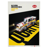 Umělecký tisk AUDI QUATTRO S1 - SHADOW - WALTER RÖHRL & CHRISTIAN GEISTDÖRFER - SAN REMO 1985, A