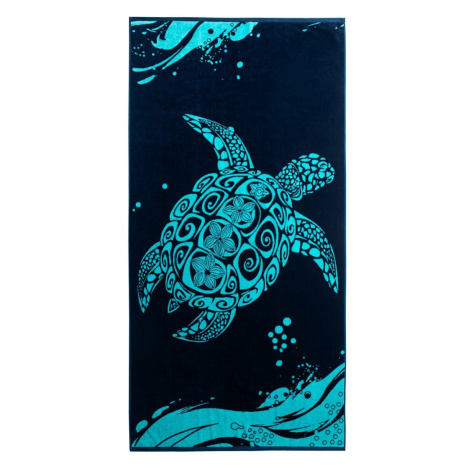 DecoKing Plážová osuška BEACH 90x180 cm modrá/černá