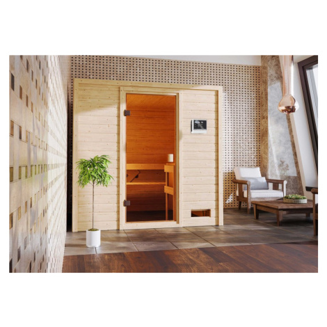 Interiérová finská sauna 195x169 cm Dekorhome Lanitplast
