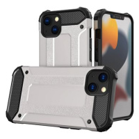 Hybrid Armor plastový kryt na iPhone 13, stříbrný