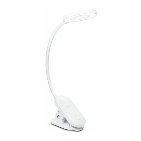 Philips 8720169194397 stolní LED lampa s klipem Forys, bílá, 1x 5 W 200lm 4000K IP20