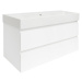 Koupelnová skříňka s umyvadlem SAT B-Way 99x50x45 cm bílá lesklá BWAY2100WU2BI BWAY2100WU2BI