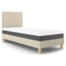 Béžová jednolůžková postel Mazzini Beds Lotus, 90 x 200 cm