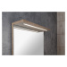 Aqualine KORIN STRIP zrcadlo s LED osvětlením 50x70x12cm, dub platin