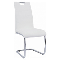 Tempo Kondela Jídelní židle ABIRA NEW - bílá ekokůže / chrom + kupón KONDELA10 na okamžitou slev