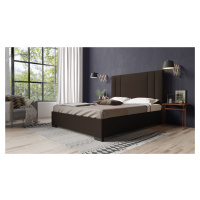 Eka Čalouněná postel Berry - Riviera 90x200 cm Barva látky Riviera: Hnědá (26), Úložný prostor: 