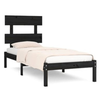 Rám postele černý masivní dřevo 90 × 200 cm, 3104662
