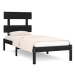 Rám postele černý masivní dřevo 90 × 200 cm, 3104662