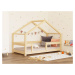 Benlemi Dětská postel domeček LUCKY se zábranou Zvolte barvu: Světle modrá, Zvolte rozměr: 80x16
