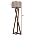 Sofahouse 28663 Designová stojanová lampa Thea 166 cm ořech
