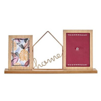 Giftdecor Dřevěný fotorámeček s nápisem HOME, 46 × 6 × 21,5 cm