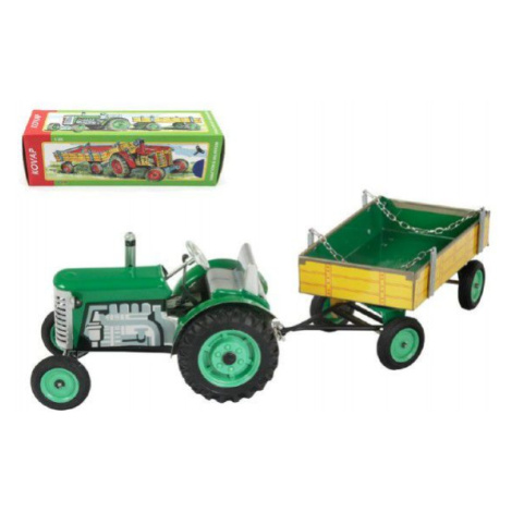 Kovap Traktor Zetor s valníkem zelený na klíček Teddies