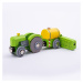 Bigjigs Rail Traktor s vlečkou zelený