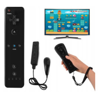 Ovladač A Dálkové Ovládání Wii Remote Pro Nintendo Wii U,Černá rukojeť 2 v 1