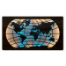 Li-Go "Mapa světa rovnoběžky" světelný RGBW obraz 230V 125x73cm provedení povrchu: dub B