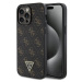 Kryt Guess GUHCP15LPG4GPK iPhone 15 Pro 6.1" black hardcase 4G Triangle Metal Logo (GUHCP15LPG4G