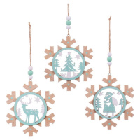 Závěsné vánoční dekorace v sadě 3 ks Snowflake – Casa Selección