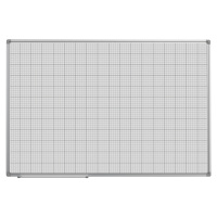 eurokraft basic Rastrová tabule, bílý lak, š x v 900 x 600 mm, rastr 10 x 10 / 50 x 50 mm