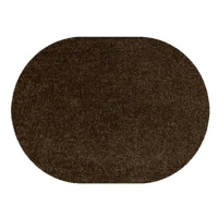 Kusový koberec Eton hnědý ovál 200 × 300 cm