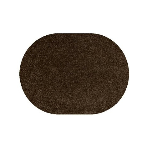 Kusový koberec Eton hnědý ovál 200 × 300 cm Vopi